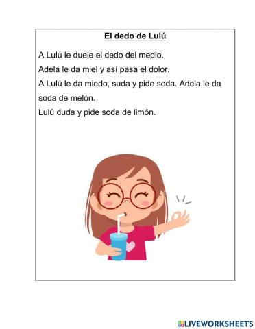 Lectura inicial-letras M L S P D