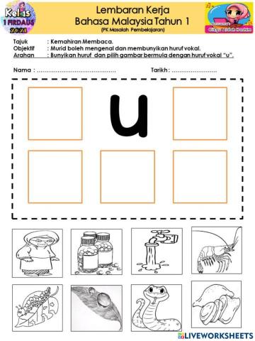 Mengenal huruf vokal