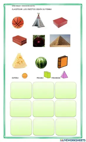 Clasificar cuerpos geométricos - Educación digital - Seño Analía