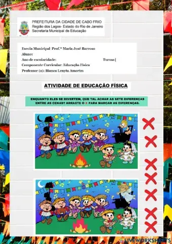 Jogo de 7 erros junino