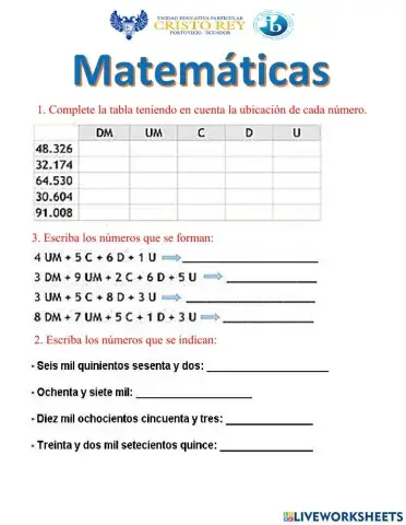 Descomposición de cantidades
