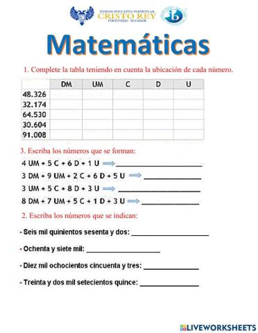 Descomposición de cantidades