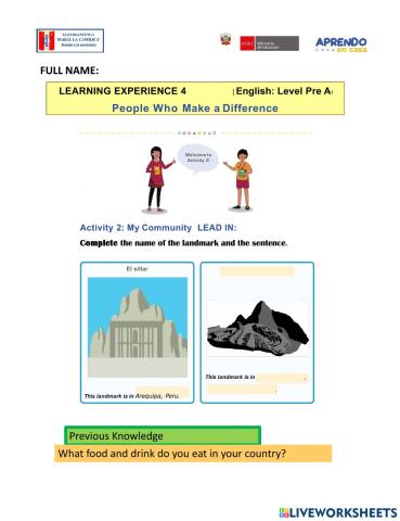 People who make a difference: 2 activity