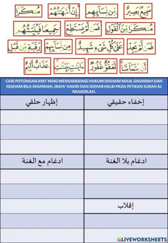Tilawah Al Quran - Tahun 6