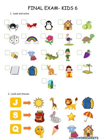 Final exam-kids 6
