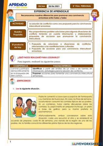 La solución de conflictos como una propuesta para la convivencia intercultural armoniosa