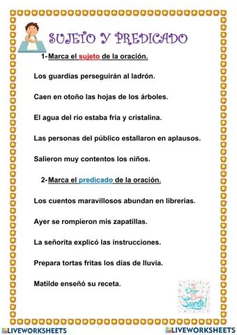 Sujeto y predicado