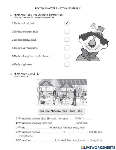 Review ch 1 story central 2