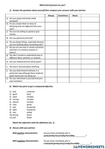 What kind of person are you?