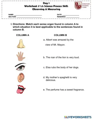 Science Process Skill: Observing and Measuring
