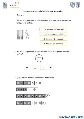Exámen 2 Matemática Quimestre 2