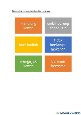 Hubungan baik dengan kawan