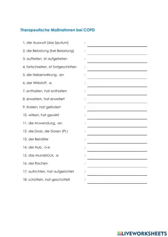 Pflege Wortschatz 13