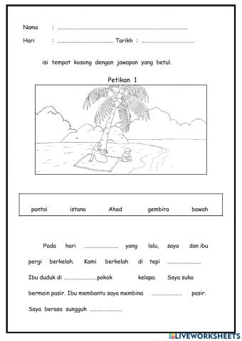 Isi tempat kosong bm tahun 4