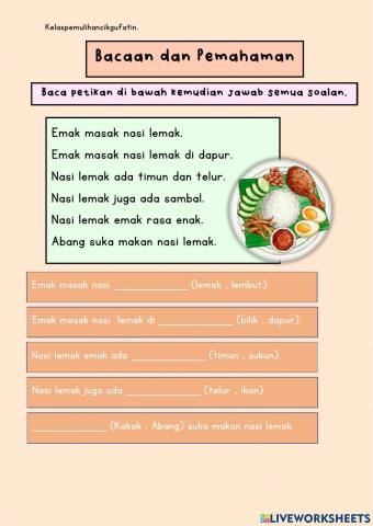 Bacaan dan Pemahaman