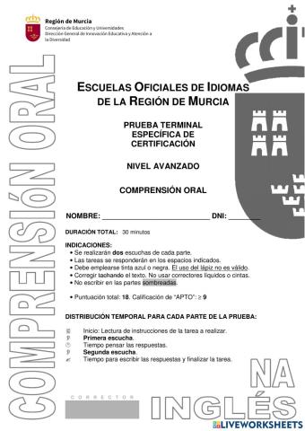 B2 listening eoi murcia 2016