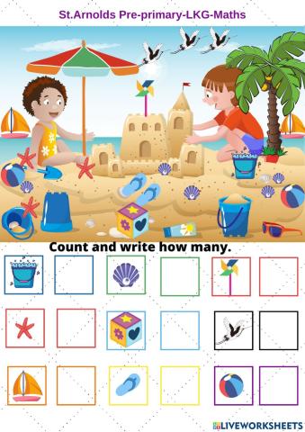 Count and write how many
