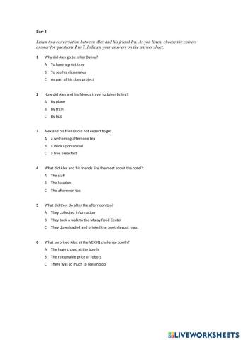 MUET-CEFR Listening Set 2