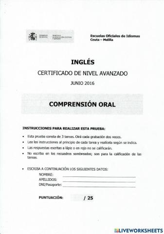 B2 listening eoi melilla junio 2016