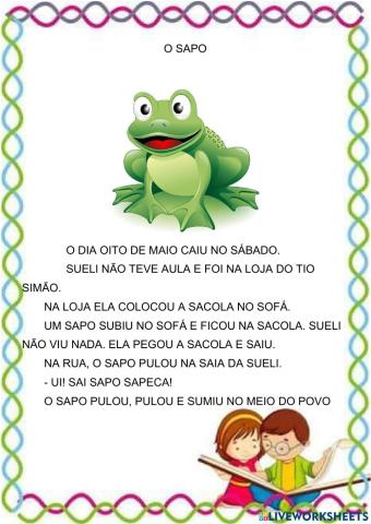 Texto o sapo