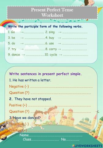 Present perfect simple tense