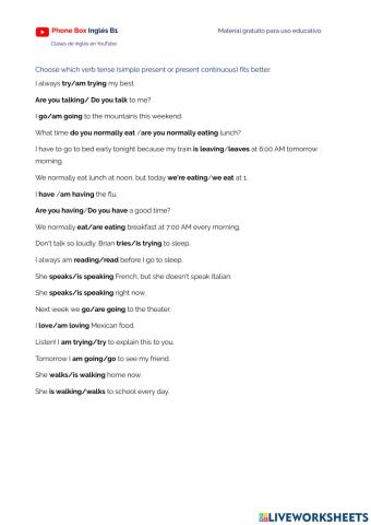 B1-Presente Simple y Continuo.ejercicio.3