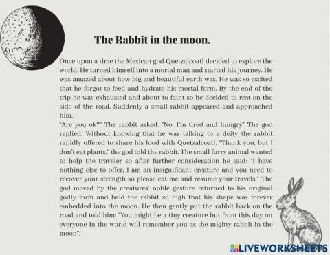The Rabbit in the moon