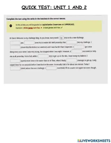 Present and Past Tenses