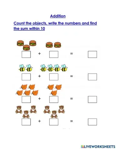 Add two numbers with the sum within 10