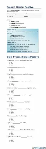 Present simple affirmative