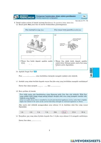Komponen keselamatan dalam sistem pendawaian di rumah