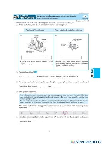 Komponen keselamatan dalam sistem pendawaian di rumah