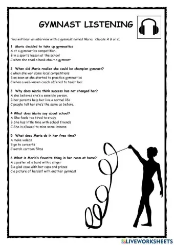 Gymnast Listening for PET