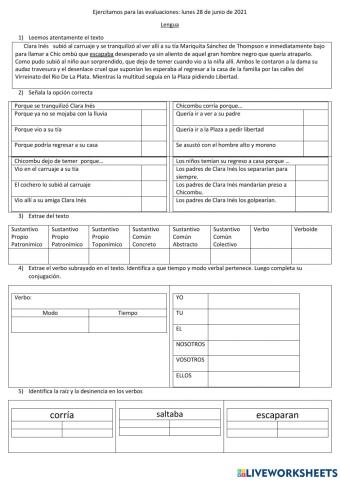 Repaso Evaluacion Lengua