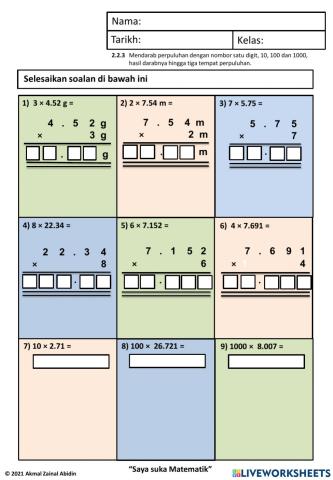 2.2.3 Darab Perpuluhan
