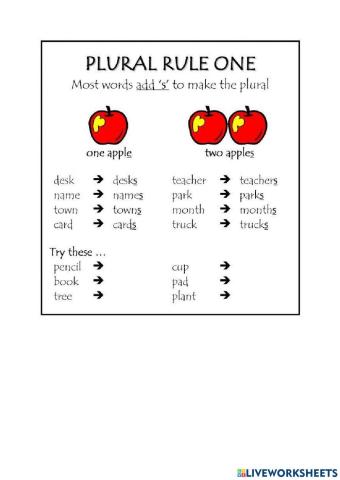 Plural nouns spelling rules