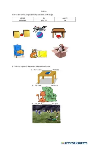 Prepositions of place