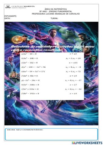 Equação do 2º grau incompleta