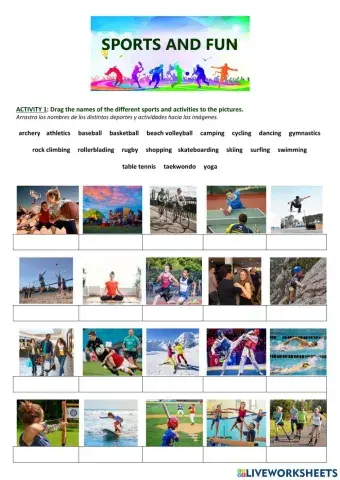 Sports and fun - Vocabulary