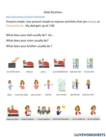 Present simple third person