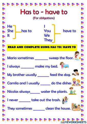 Have to for obligations