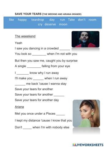 Song: Save your Tears