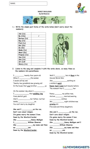 SONG: NANCY MULLIGAN BY ED SHEERAN