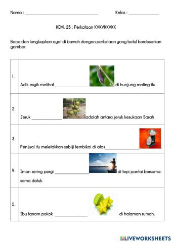 Lengkapkan ayat KVKVKKVKK