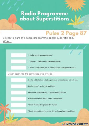 Listening : Pulse 2 Page 87