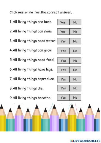 Living things and non-living things