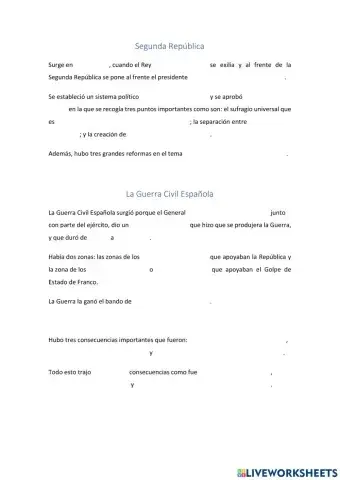 Segunda República y Guerra Civil Española