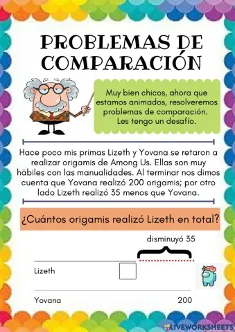 Problemas de Comparación 1era Hoja