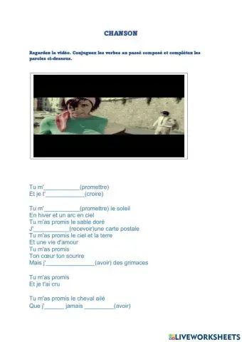 Chanson- Tu m'as promis