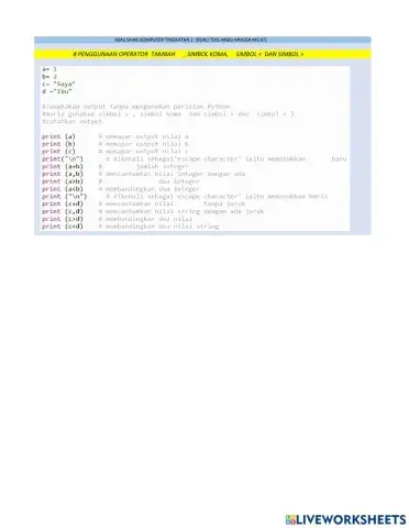 3.1 persekitaran kod arahan